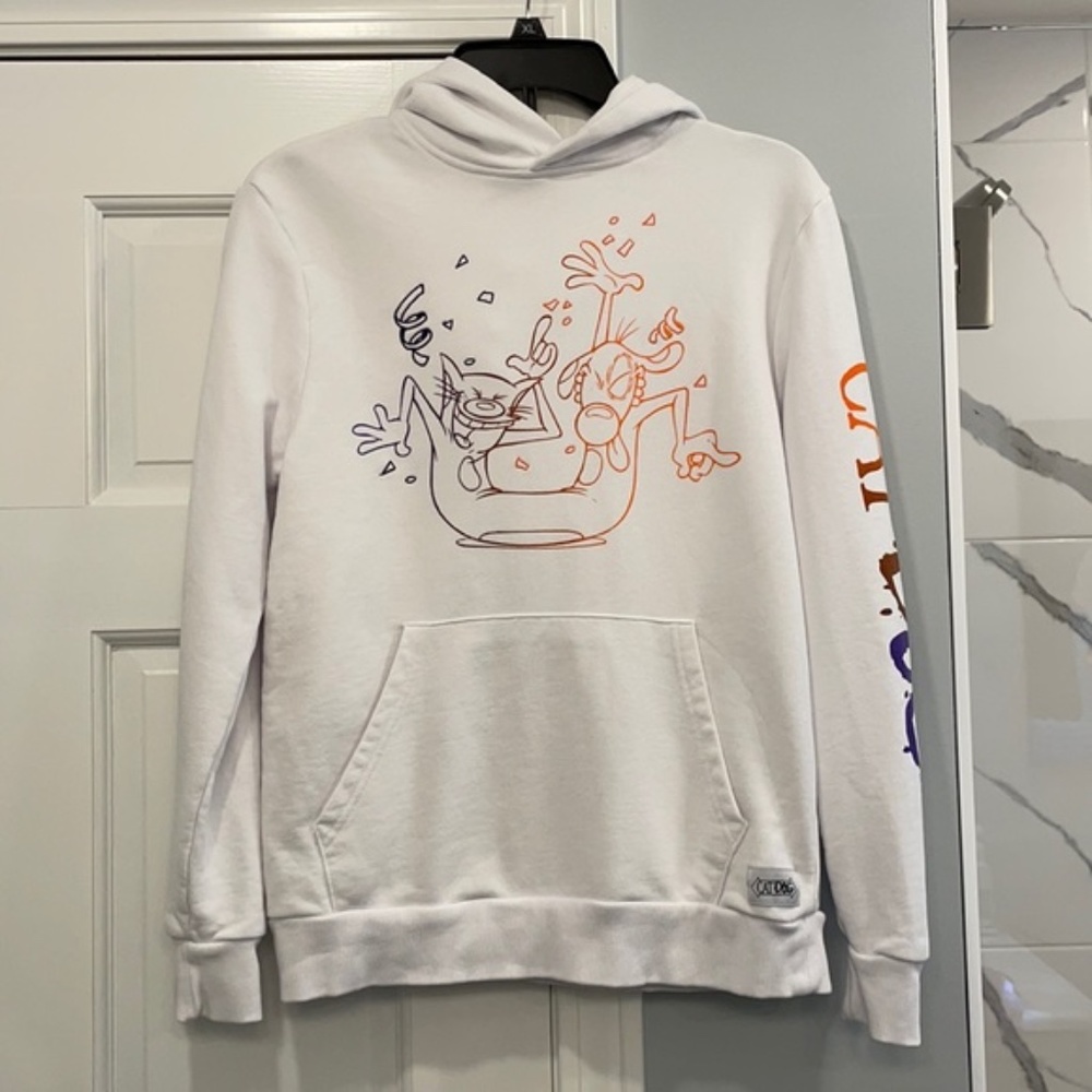 Topman x Nickelodeon White Catdog Hoodie